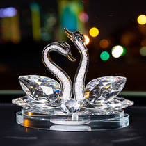 Car ornaments Swan couple a pair of high-end personality perfume seat car crystal car interior products goddess models net red