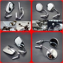 Retro modified motorcycle coffee Cafe raceer high quality stainless steel handlebar rearview mirror handlebar reflector