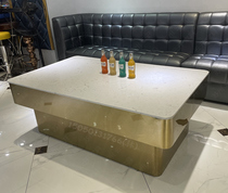 ktv bar luminous tea table glass bag room stainless steel mass nightclub room music dining hall sofa table