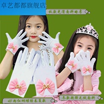 l Kindergarten girl boy child etiquette performance summer children white gloves boy performance princess baby thin