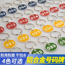 Digital number plate mark registration card Bath number key card sauna coil plastic hand plate stainless steel brand