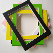 Studio school art exhibition paper picture frame mounting 4 open 8 open A4 childrens painting color cardboard photo frame