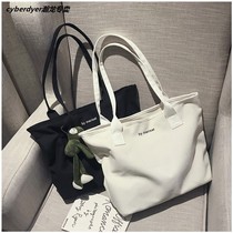 Canvas bag hand shoulder large bag simple large capacity lightweight tote bag womens singlecloth bag