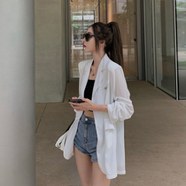 Jing Ye blazer womens summer thin section 2021 new Korean version loose design niche sunscreen suit