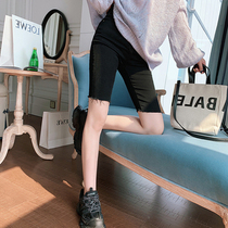 (Qiao Meixi) Maternity Shorts Summer Fashion Pregnancy High-end Jeans 5-point Pants Summer Maternity Pants