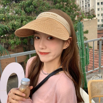 Out Swim Bi preparation eaves top hat Han version net red sun protection straw hat 100 lap empty top hair hoop sunbeach hat seaside holiday