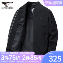 Seven Wolf Jacket Mens New Casual Baseball Suit Mens Spring 2022 Spring Tops Mid-Aged Jacket Brand Jacket