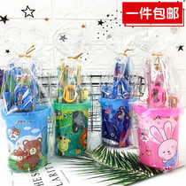 Creative kindergarten childrens cartoon pen holder stationery set Birthday gift wholesale primary school student activity prizes