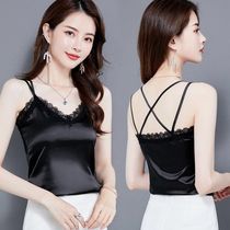 Camisole women wear trendy cotton stitching lace Chiffon sexy chest professional suit with a base shirt