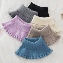 Cervical cervical collar collar fake neck sweater winter scarf elastic knitted wool high collar collar sleeve