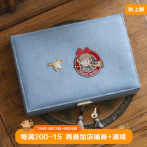 Little Witchs home emergency soft language original brand Oriental aesthetic embroidery Hayao Miyazaki with lock jewelry storage box