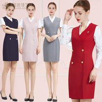 Shenzhen aviation sister uniform female professional dress vest dress Summer jewelry store sales department etiquette beautician work suit