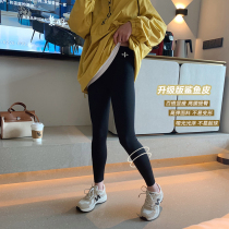 Girl Shark Skin Beating Underpants 2022 Spring Dress New CUHK Child Yoga Barbie Pants Children Elastic slim fit trousers