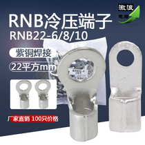 100 RNB22-6 8 10 round terminal block copper nose copper wire lug cold press terminal 22-25 square