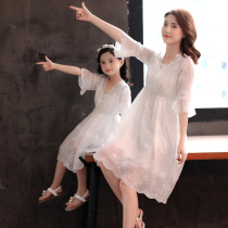 Mother woman dress with dress for summer dress 2022 new pro-sub-dress girl lace dress girl Faith Princess Dress