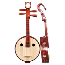 Lehai Xiaoruan instrument African purple sandalwood material steel flowers open rich and expensive head decoration flowers pear wood small Nguyen DW02-JQ