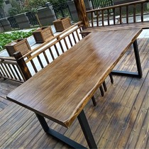 Solid wood office desk Conference table Long table Simple size plate rectangular company meeting negotiation table and chair strip