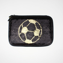 Korean version of childrens stationery box male primary school students large capacity pencil box sequin football pen box boy Australian pen bag big