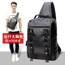 Large Chest Bag Male Korean Version Casual Cortical Men Travel Single Shoulder Inclined Satchel Bag Fashion Sports Riding Back Backpack Tide
