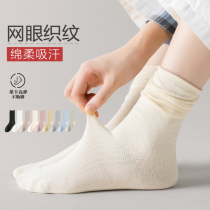 Spring Summer Thin style pure cotton socks Deodorant Breathable SWEAT AND SWEAT MESH MIDBARREL SOCKS FALL DAY DEPARTMENT LADY SWEET HEAPS STOCKING SOCKS