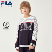 FILA KIDS FILA childrens clothing boys knitted sweater 2021 autumn new childrens western style long-sleeved top tide