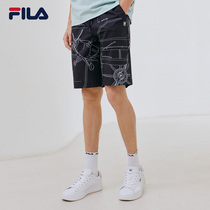 FILA Fiele official mens pants woven five-point pants 2021 autumn new casual pants sweatpants breathable shorts thin