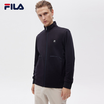 FILA Fila official mens knitted top 2021 summer new casual sports jacket basic sports jacket