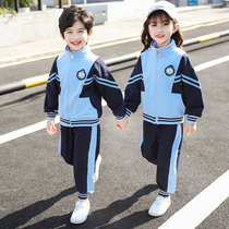 Kindergarten garden clothes spring and autumn clothes British style childrens class clothes autumn school uniforms set games three sets