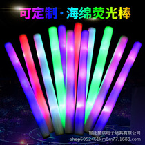Luminous sponge Rod concert cheer sponge glow stick colorful led glow stick flash foam stick