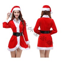 Christmas Costume Adult Womens Costume Christmas Festive Party Dress Up Santa Claus Set Stage Performance