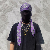 High Street European and American Tide brand cashew flower headband male ins Hip Hop Street hipster retro pirate hat sports Sweat Belt
