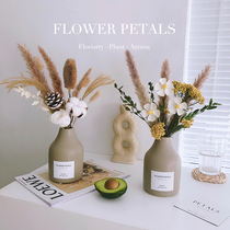 Eucalyptus Lotus Reed dried flower bouquet flower arrangement living room decoration air-dried natural handmade flower desktop ornaments