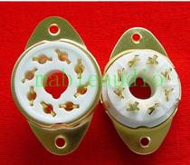 Ceramic gold plated 8-pin electronic tube holder GZC8-Y-5-G KT88 6550 EL34 6P6P 6N8P 6SN7