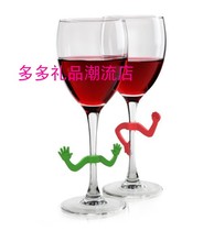 Creative silicone hand glass Mark Hand wine glass recognizer party CUP distinguishing logo wine charms