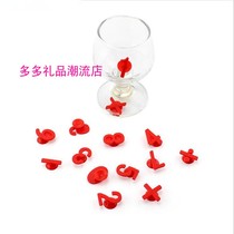 Silicone digital wine glass mark Red wine glass mark wine glass mark wine label Creative suction cup digital cup recognizer