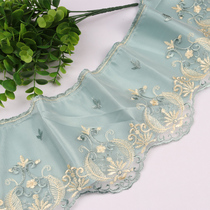 Double - layer 17 cm with cloth - lined European sofa cushion lace - side curtain splicing decoration lace wide edge