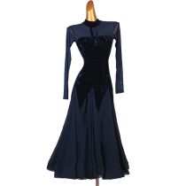 Diamond velvet modern dance dress performance suit Professional modern dance examination suit practice suit Ballroom dance big skirt