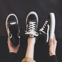 Autumn and winter padded velvet quilt shoes womens shoes 2021 New BAO WEN canvas shoes Korean student sports winter shoes