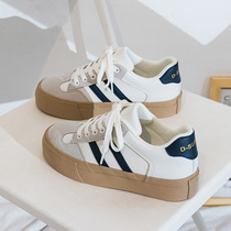 Autumn and winter niche plus velvet cotton shoes womens shoes 2021 new warm moral training small white shoes outside the board shoes