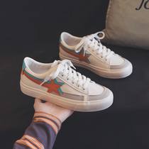 Summer thin Japanese white shoes womens shoes 2021 new explosive all-match spring and autumn canvas shoes board shoes golf shoes