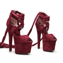 Leecabe new European and American high-heeled shoes private custom super high-heeled sandals stage model pole dancing shoes 1BZ