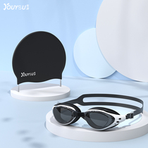 Swimming goggles waterproof anti-fog HD swimming myopia glasses men and women professional diving equipment swimming goggles swimming cap set