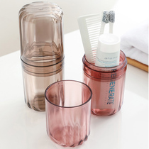 Simple household rinse cup tooth bucket toothbrush toothpaste storage box travel wash cup tooth box portable set