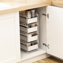 No installation can pull cabinet rack kitchen table surface seasoning desktop drawer desk multi-layer seam storage