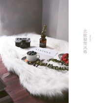 ins south korea photo blankets long hair suede cloth rug background cloth beauty ornament bag package for photo swing items