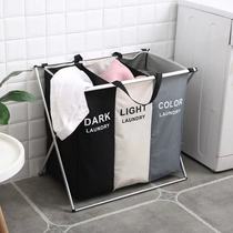 Nordic fabric large dirty clothes basket dirty clothes basket foldable separate dirty clothes storage basket household classification laundry basket