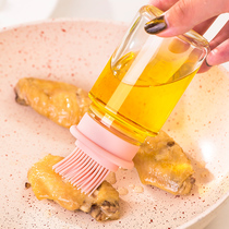 Oil brush with bottle Kitchen high temperature household silicone brush with cover dust brush Oil bottle barbecue pancake brush Oil brush