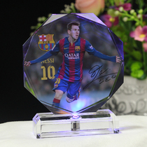 Messi C Ronnmar hand-run football souvenir fans send boy brother photo diy custom birthday gift