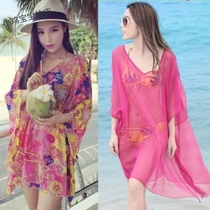 2021 Swimsuit jacket can go into the water sunscreen blouse jacket Summer fairy seaside lace swimming sunscreen clothing can go into the water