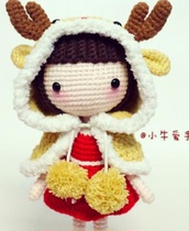(Non-finished mail box) rice deer-millet grain graphic electronic version of crochet wool handmade